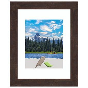 Fresco Dark Walnut Wood Picture Frame, Photo Frame, Art Frame - Matted