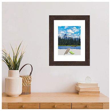 Fresco Dark Walnut Wood Picture Frame, Photo Frame, Art Frame - Matted
