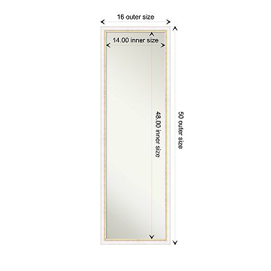 Morgan Wood Non-beveled On The Door Mirror Full Length Mirror