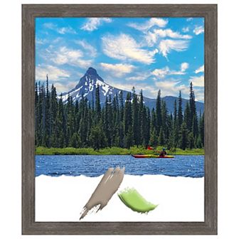 Pinstripe Lead Grey Wood Picture Frame, Photo Frame, Art Frame