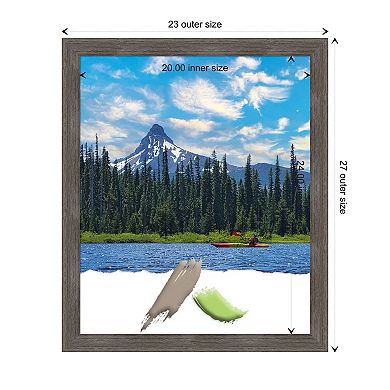 Pinstripe Lead Grey Wood Picture Frame, Photo Frame, Art Frame