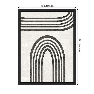 Modern Arc Iii By June Erica Vess Framed Canvas Wall Art Print