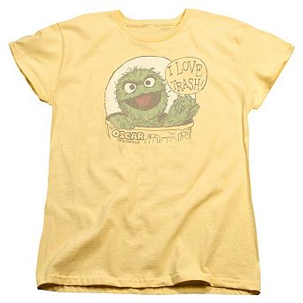 Sesame Street I Love Trash Short Sleeve Womens Tee