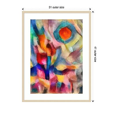 Lilac Violet Landscape By Alex Caminker Wood Framed Wall Art Print