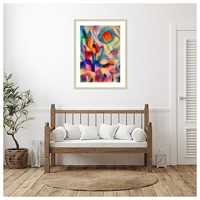 Lilac Violet Landscape By Alex Caminker Wood Framed Wall Art Print
