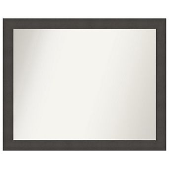 Blaine Light Pewter Narrow Non-beveled Bathroom Wall Mirror