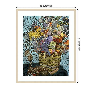 Winter Bouquet By Frances Treanor Wood Framed Wall Art Print