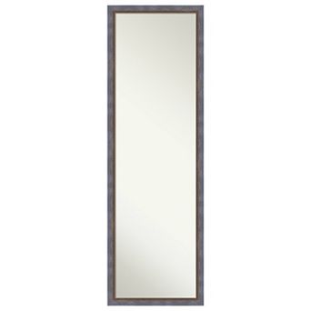 Two Tone Wood Non-beveled On The Door Mirror Full Length Mirror