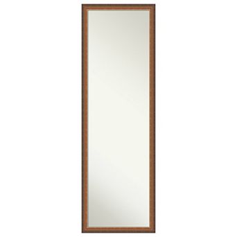 Two Tone Wood Non-beveled On The Door Mirror Full Length Mirror
