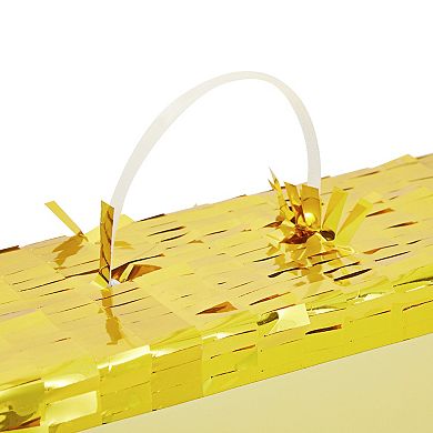 Small Number 5 Pinata, Gold Foil Fifth Birthday Party Supplies, 16 X 11 X 3"