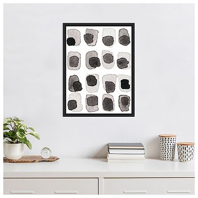 Grey Slate Iii By Nikki Galapon Framed Canvas Wall Art Print