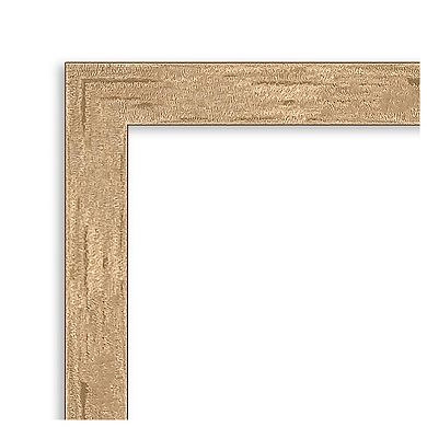 Imprint Light Bronze Non-beveled Wood Bathroom Wall Mirror