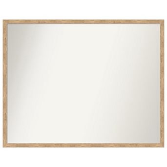 Imprint Light Bronze Non-beveled Wood Bathroom Wall Mirror