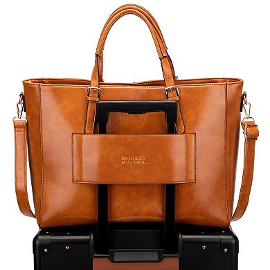 Badgley Mischka Julia XL Vegan Leather Tote Weekender Travel Bag