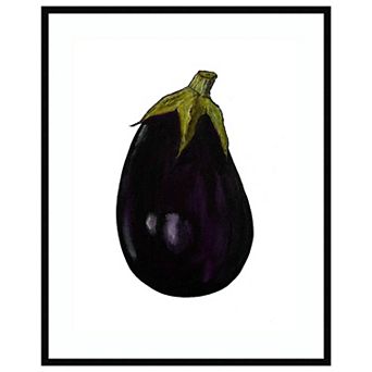 Purple Aubergine By Sarah Thompsonengels Wood Framed Wall Art Print