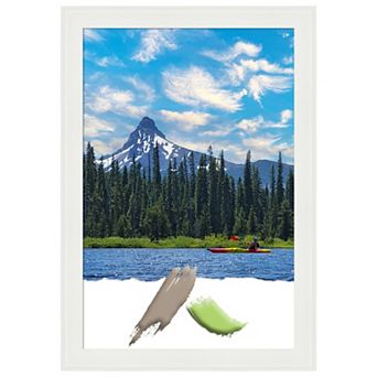 Vanity White Narrow Picture Frame, Photo Frame, Art Frame - Photo Size 20 X 30