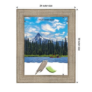 Trellis Silver Wood Picture Frame, Photo Frame, Art Frame