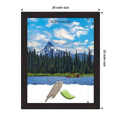 Furniture Espresso Narrow Picture Frame, Photo Frame, Art Frame - Matted