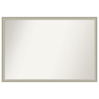 Florence Silver Non-beveled Bathroom Wall Mirror