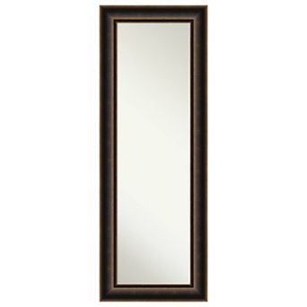 Villa Oil Rubbed Bronze Wood Non-beveled On The Door Mirror Full Length Mirror