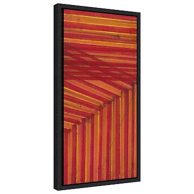 Line Study Orange By Charles Mcmullen Framed Canvas Wall Art Print