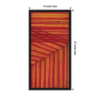 Line Study Orange By Charles Mcmullen Framed Canvas Wall Art Print