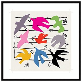 Dawn Bird Chorus By Jenny Frean Wood Framed Wall Art Print