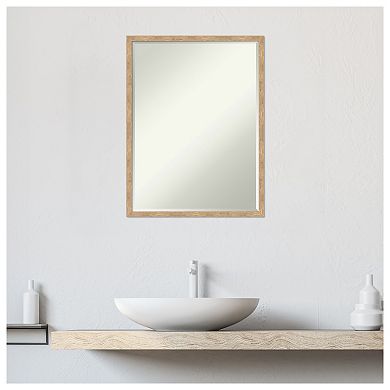 Imprint Petite Bevel Wood Bathroom Wall Mirror