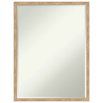 Imprint Petite Bevel Wood Bathroom Wall Mirror