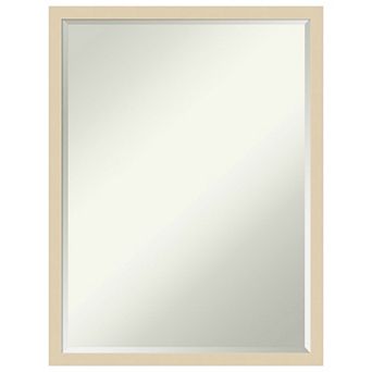 Svelte Petite-bevel Wood Bathroom Wall Mirror