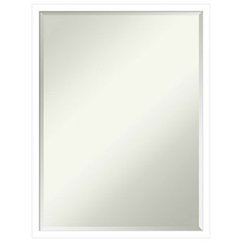 Svelte Petite-bevel Wood Bathroom Wall Mirror