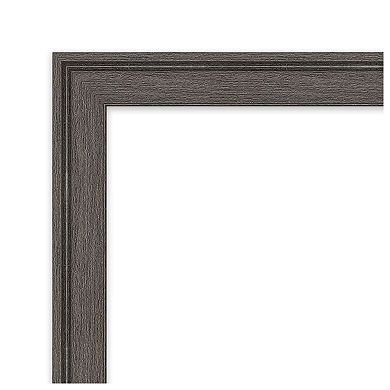 Florence Pewter Non-beveled Bathroom Wall Mirror