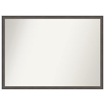 Florence Pewter Non-beveled Bathroom Wall Mirror