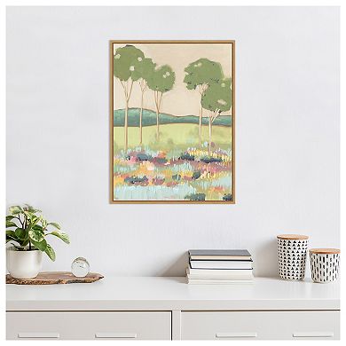 Shades Of Trees Ii By Melissa W Framed Canvas Wall Art Print