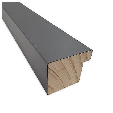 Edwin Grey Non-beveled Wood Bathroom Wall Mirror