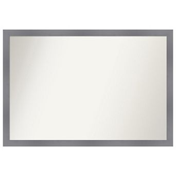 Edwin Grey Non-beveled Wood Bathroom Wall Mirror