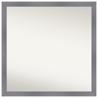 Edwin Grey Non-beveled Wood Bathroom Wall Mirror