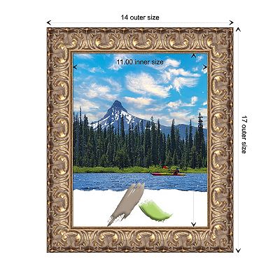 Florentine Gold Wood Picture Frame, Photo Frame, Art Frame - Matted