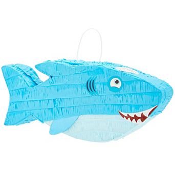 Shark Pinata for Kids Birthday Party, Pool Party (Small, 3.2" x 7" x 16.5")