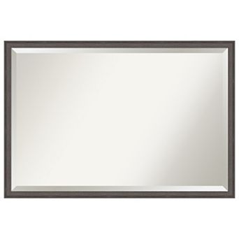 Florence Pewter Beveled Framed Bathroom Wall Mirror