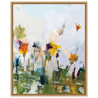 Spontaneous Summer Flowers By Pamela Munger Framed Canvas Wall Art Print
