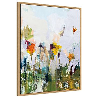 Spontaneous Summer Flowers By Pamela Munger Framed Canvas Wall Art Print