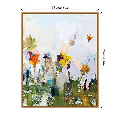 Spontaneous Summer Flowers By Pamela Munger Framed Canvas Wall Art Print