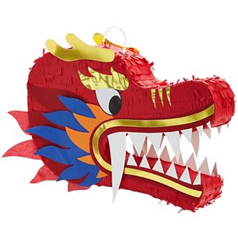 Red Dragon Pinata For Chinese New Year Party Decorations, 16.5 X 11 X 3 in