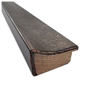 Dappled Narrow Petite-bevel Wood Bathroom Wall Mirror