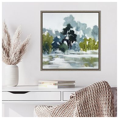 Pond Reflections By Jacqueline Ellens Framed Canvas Wall Art Print