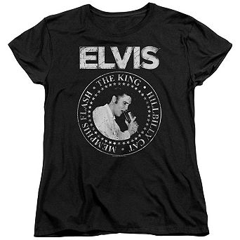 Elvis Presley Rock King Short Sleeve Womens Tee