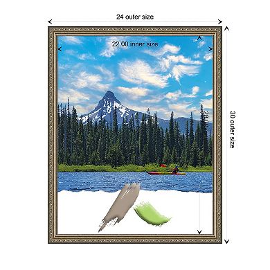Parisian Silver Wood Picture Frame, Photo Frame, Art Frame - Photo Size 22 X 28
