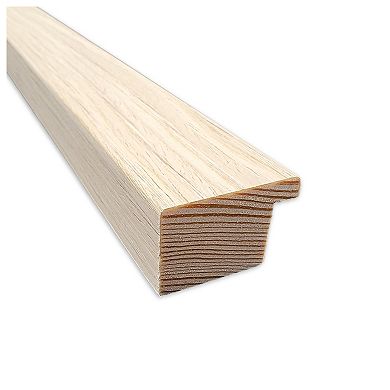 Woodgrain Stripe Non-beveled Wood Bathroom Wall Mirror