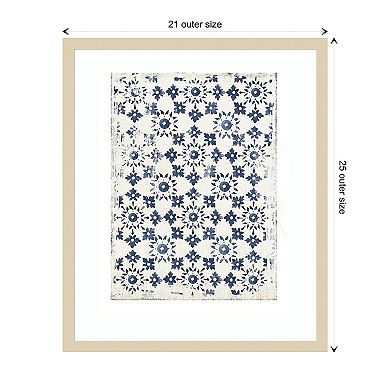 Navy Geo Iii By Aimee Wilson Wood Framed Wall Art Print